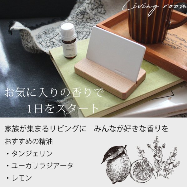画像5: カードディフューザー ダブル（ロゴ）アロマプレート シンプル おしゃれ アロマ グッズ アロマグッズ 陶器 ギフト 名刺 カード 日本製 ルームフレグランス (5)