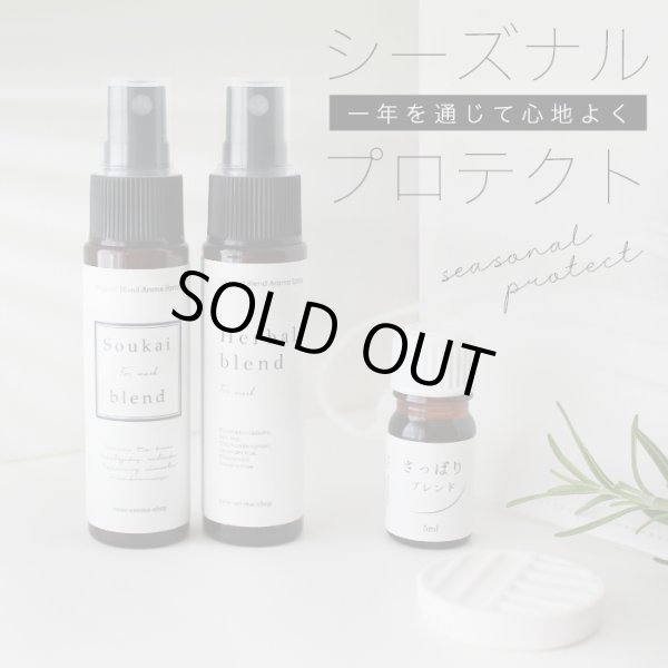 画像1: シーズナルプロテクトアロマセット マスク アロマ 花粉 風邪 対策 グッズ 予防 アロマスプレー アロマストーン ブレンドオイル ルームフレグランス メール便配送 (1)